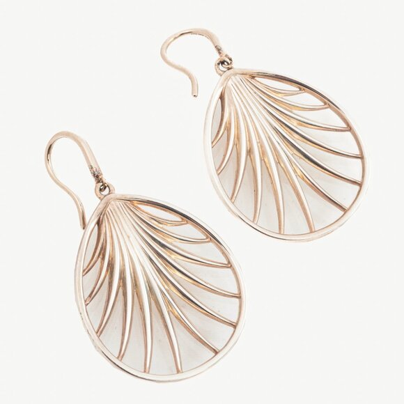 Tiffany & Co. Paloma Picasso Villa Paloma Sterling Silver Palm Drop Earrings - Picture 1 of 4